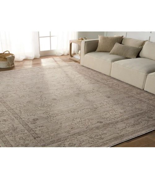 Vibe by Jaipur Living Camille Floral Gray/ Brown Area Rug 4'X5'2"