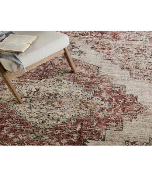 Vibe by Jaipur Living Emory Medallion Red/ Blue Area Rug 4'X5'2"