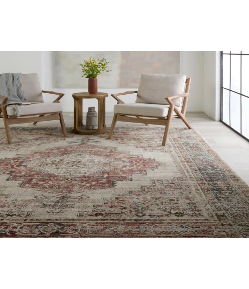 Vibe by Jaipur Living Emory Medallion Red/ Blue Area Rug 4'X5'2"