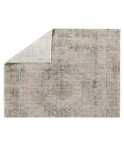 Vibe by Jaipur Living Emory Medallion Taupe/ Blue Area Rug 4'X5'2"