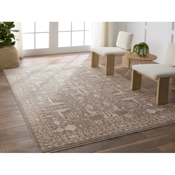 Jaipur Living Lechmere Medallion Taupe/Cream Area Rug 9'X12'