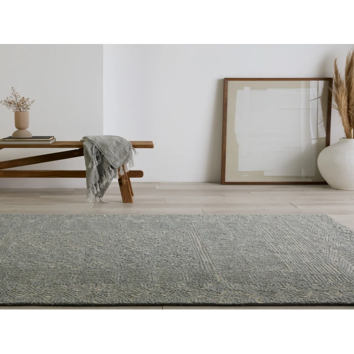 Jaipur Living Viatte Handmade Geometric Blue/ Cream Area Rug 10'X14'