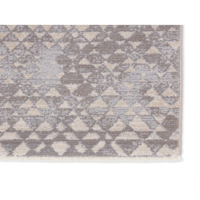 Kevin O'Brien by Jaipur Living Sierra Geometric Gray/ Taupe Area Rug (9'6"X12'6")