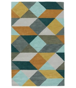 Jaipur Living En Casa By Luli Sanchez Tufted Ojo LST16 Gold/Teal 9 ft. X 13 ft. Rectangle Rug