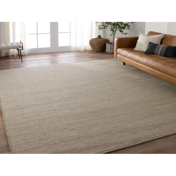 Jaipur Living Ryker Handmade Indoor/Outdoor Solid Light Gray Area Rug 10'X14'