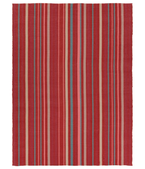 Vibe by Jaipur Living Viviana Handmade Striped Red/Blue Area Rug 4'X6'