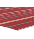 Vibe by Jaipur Living Viviana Handmade Striped Red/Blue Area Rug 4'X6'