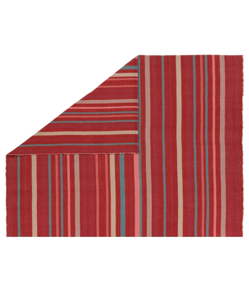 Vibe by Jaipur Living Viviana Handmade Striped Red/Blue Area Rug 4'X6'