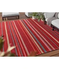 Vibe by Jaipur Living Viviana Handmade Striped Red/Blue Area Rug 4'X6'