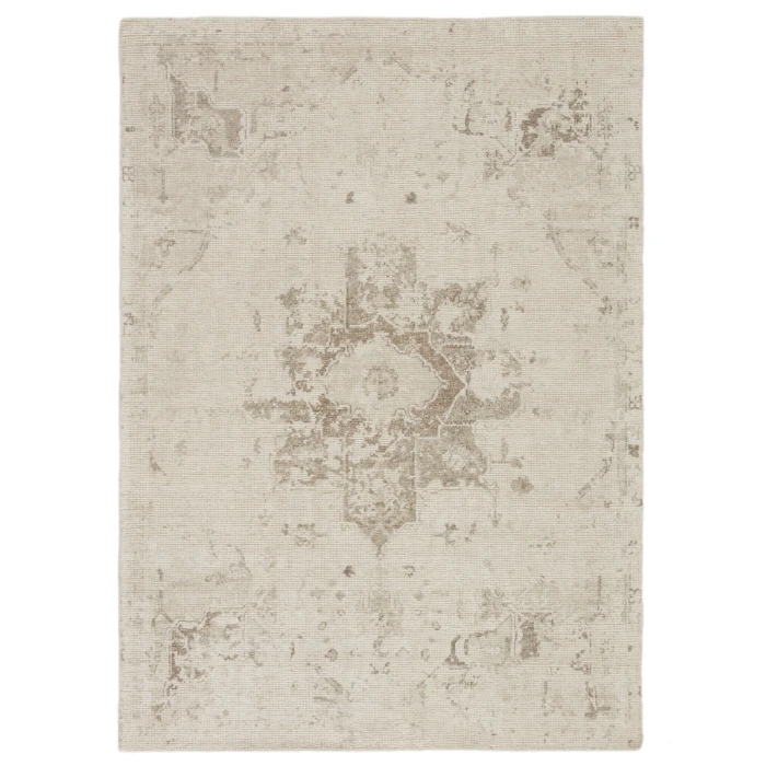 Barclay Butera by Jaipur Living Canyon Handmade Medallion Ivory/ Light Gray Area Rug 10'X14'