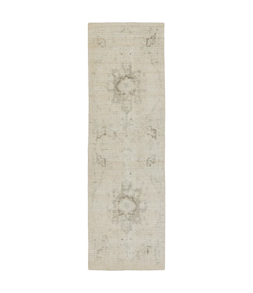 Barclay Butera by Jaipur Living Canyon Handmade Medallion Ivory/ Light Gray Runner Rug 3'X10'