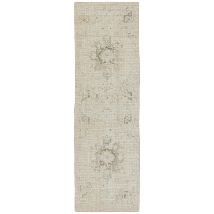 Barclay Butera by Jaipur Living Canyon Handmade Medallion Ivory/ Light Gray Runner Rug 3'X10'