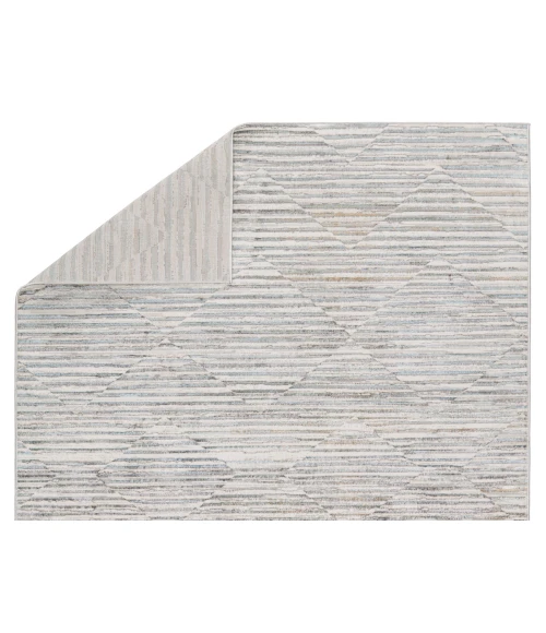 Vibe by Jaipur Living Wilmot Striped Gray/ Light Blue Area Rug (9'10"X14')