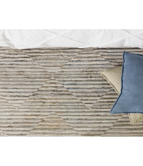 Vibe by Jaipur Living Wilmot Striped Gray/ Light Blue Area Rug (9'10"X14')