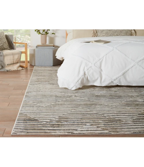 Vibe by Jaipur Living Wilmot Striped Gray/ Light Blue Area Rug (9'10"X14')