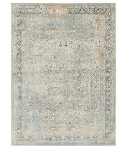 Vibe by Jaipur Living Melo Thayer MEL04 Green Light Gray 7 ft. 10 in. X 10 ft. Rectangle Rug