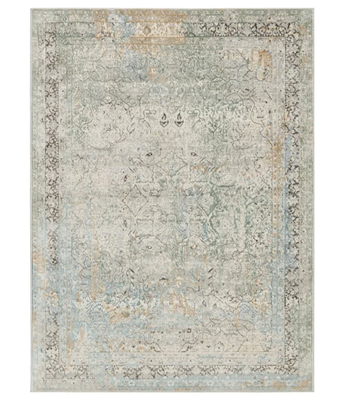 Vibe by Jaipur Living Thayer Medallion Green/ Light Gray Area Rug (7'10"X10')