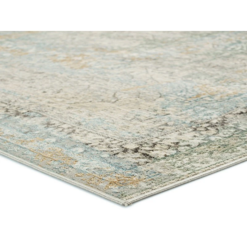 Vibe by Jaipur Living Thayer Medallion Green/ Light Gray Area Rug (5'3"X8')