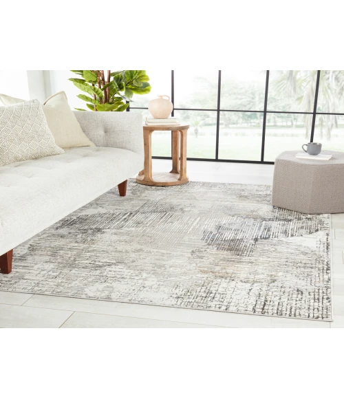 Vibe by Jaipur Living Lavorre Abstract Gray/ Gold Area Rug (5'3"X8')