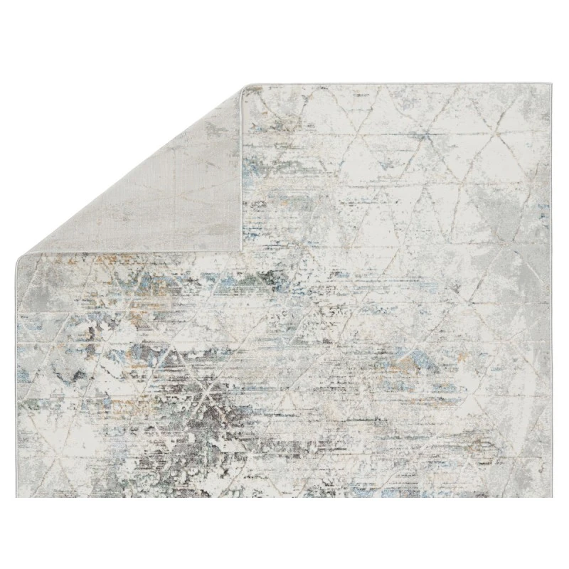 Vibe by Jaipur Living Arya Trellis Gray/ Light Blue Area Rug (9'3"X12')