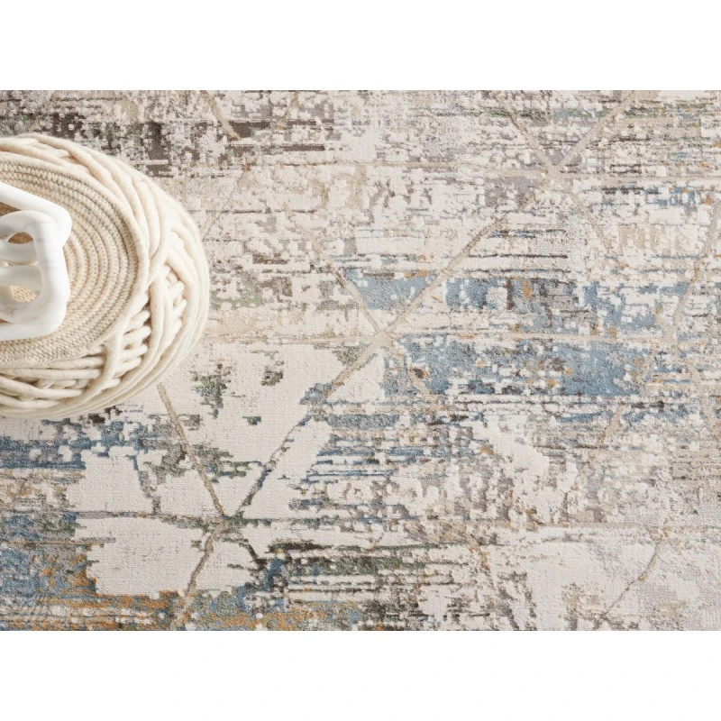 Vibe by Jaipur Living Arya Trellis Gray/ Light Blue Area Rug (9'3"X12')