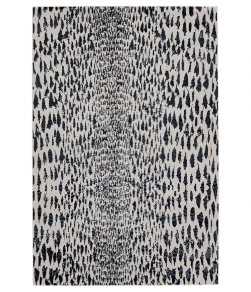 Nikki Chu by Jaipur Living Kimball Animal Dark Blue/ Ivory Runner Rug (2'2"X8')