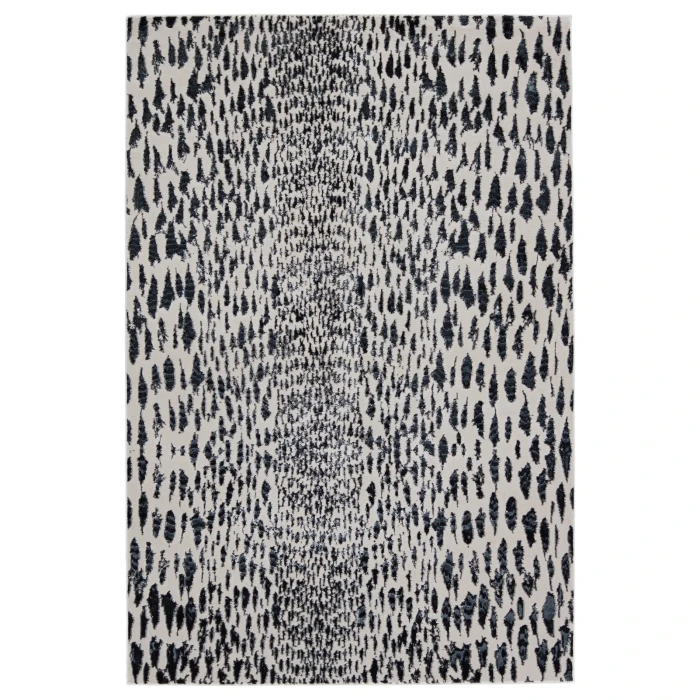 Nikki Chu by Jaipur Living Kimball Animal Dark Blue/ Ivory Runner Rug (2'2"X8')