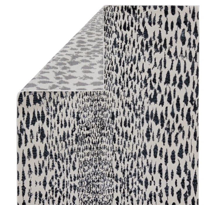Nikki Chu by Jaipur Living Kimball Animal Dark Blue/ Ivory Runner Rug (2'2"X8')