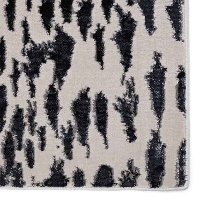 Nikki Chu by Jaipur Living Kimball Animal Dark Blue/ Ivory Runner Rug (2'2"X8')