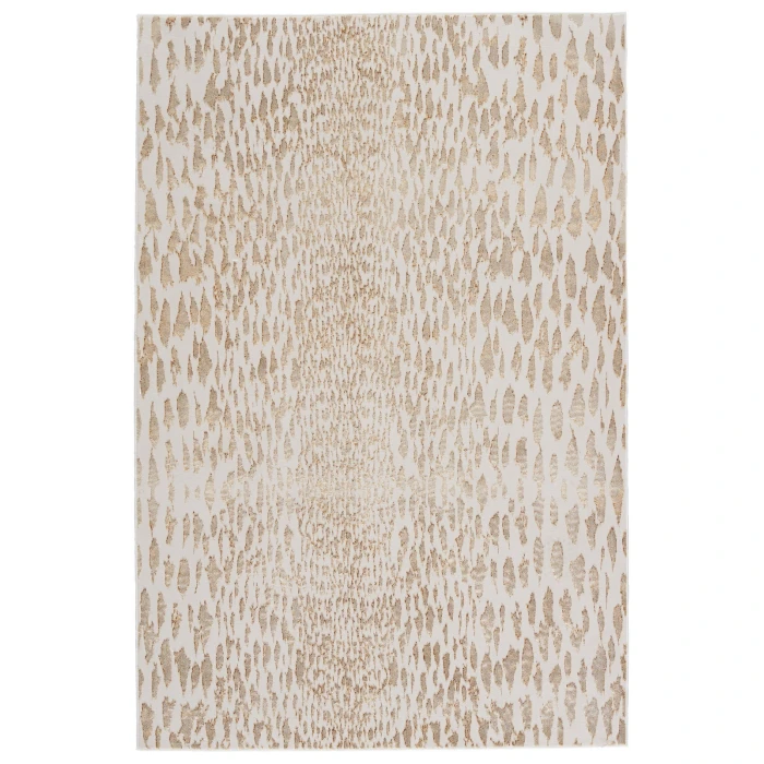 Nikki Chu by Jaipur Living Kimball Animal Ivory/ Gold Area Rug (7'10"X10'6")