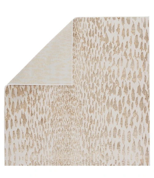 Nikki Chu by Jaipur Living Kimball Animal Ivory/ Gold Area Rug (9'6"X13')