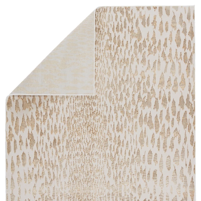 Nikki Chu by Jaipur Living Kimball Animal Ivory/ Gold Area Rug (7'10"X10'6")