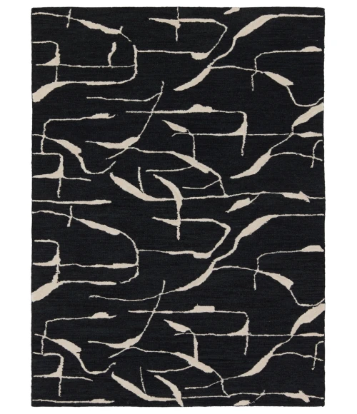 Nikki Chu by Jaipur Living Noir Handmade Abstract Black/ White Area Rug 8'X10'