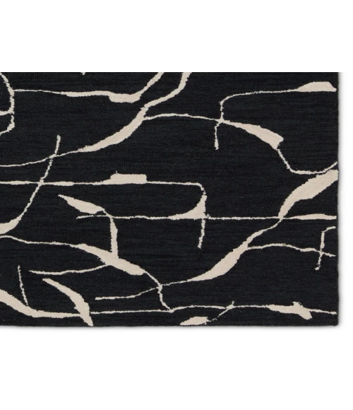 Nikki Chu by Jaipur Living Noir Handmade Abstract Black/ White Area Rug 8'X10'