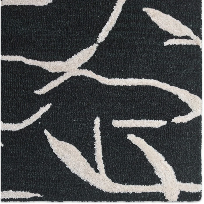 Nikki Chu by Jaipur Living Noir MNK01 Handmade Abstract Black and White Area Rug (10'x14')