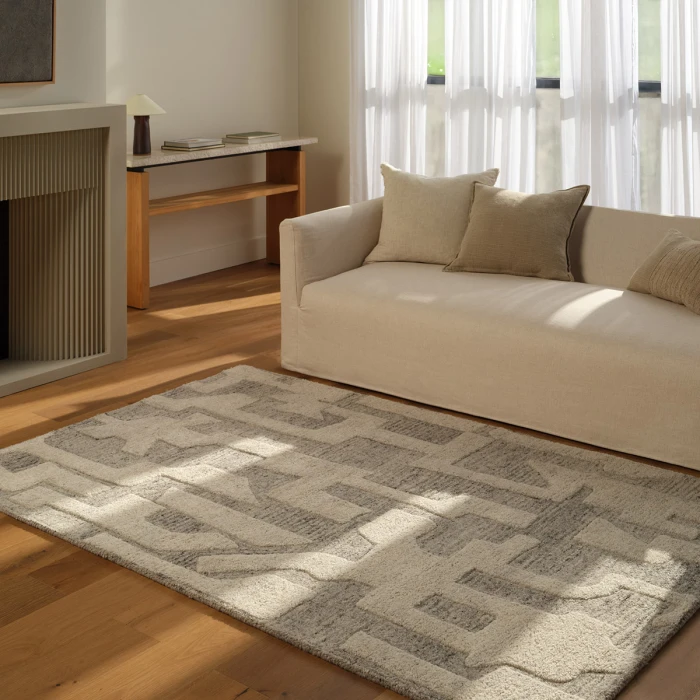 Nikkichu Mallino By Nikki Chu Ivorywhite Mnk02 9 Ft. 6 In. X 13 Ft. 6 In. Rect. Rug