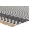 Vibe by Jaipur Living Strand Indoor/ Outdoor Striped Dark Gray/ Beige Area Rug (5'X8')