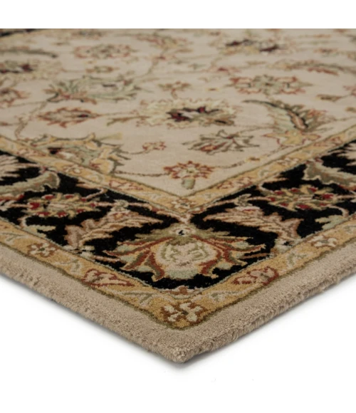Jaipur Living Selene Handmade Floral Beige/ Black Oval Area Rug (8'X10')