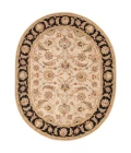 Jaipur Living Selene Handmade Floral Beige/ Black Oval Area Rug (8'X10')