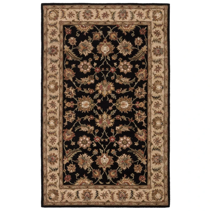 Jaipur Living Selene Handmade Floral Black/ Beige Area Rug (4'X6')
