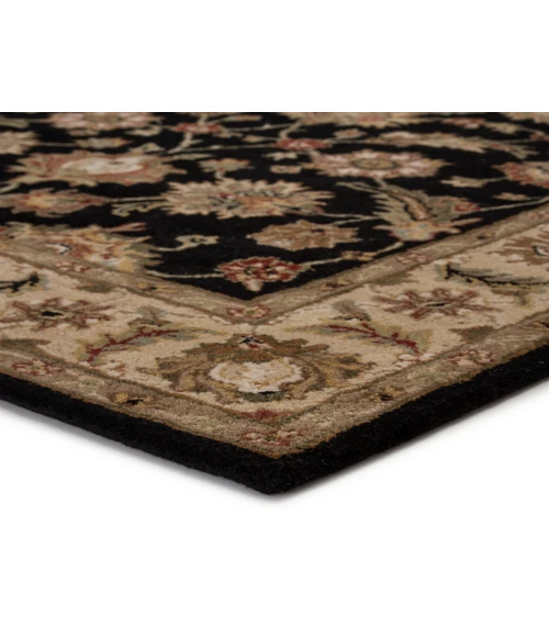 Jaipur Living Selene Handmade Floral Black/ Beige Round Area Rug (10'X10')