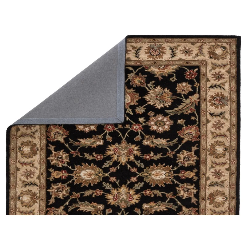 Jaipur Living Selene Handmade Floral Black/ Beige Area Rug (2'X3')