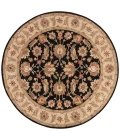 Jaipur Living Selene Handmade Floral Black/ Beige Round Area Rug (8'X8')