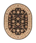 Jaipur Living Selene Handmade Floral Black/ Beige Oval Area Rug (8'X10')