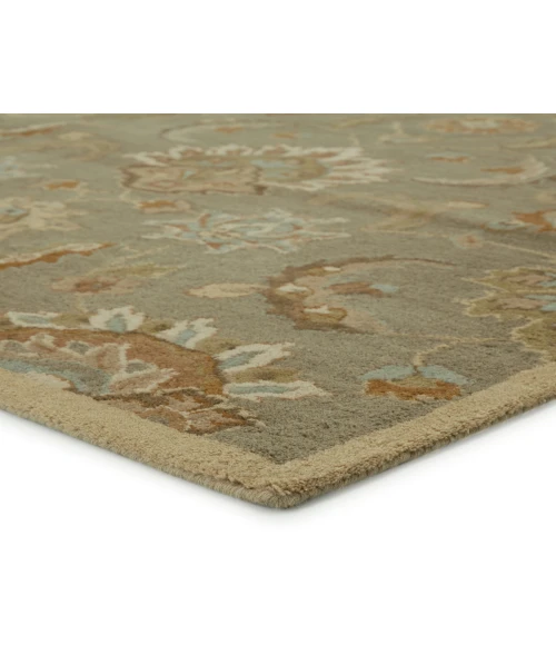 Jaipur Living Abers Handmade Floral Gray/ Beige Area Rug (12'X18')