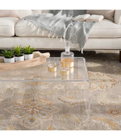 Jaipur Living Abers Handmade Floral Gray/ Beige Area Rug (12'X18')