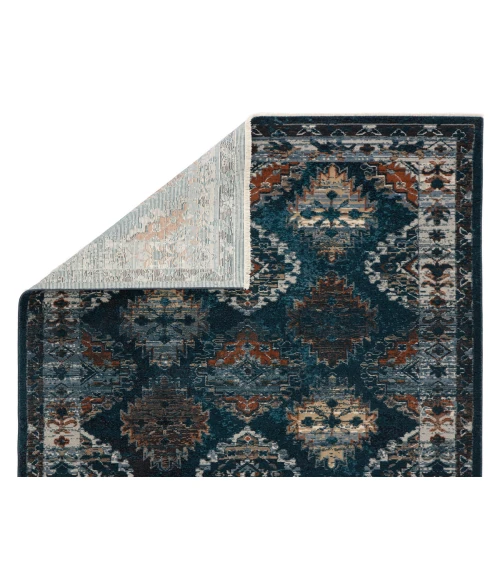 Vibe by Jaipur Living Lia Medallion Blue/ Rust Area Rug (7'10"X11'1")