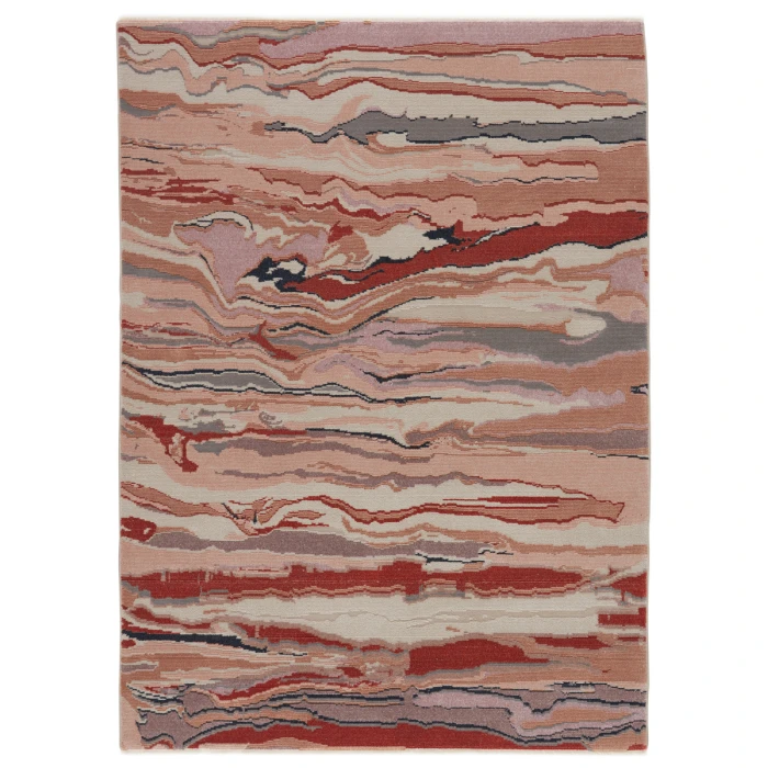 Vibe by Jaipur Living Jolene Abstract Pink/ Red Area Rug (5'X7'6")