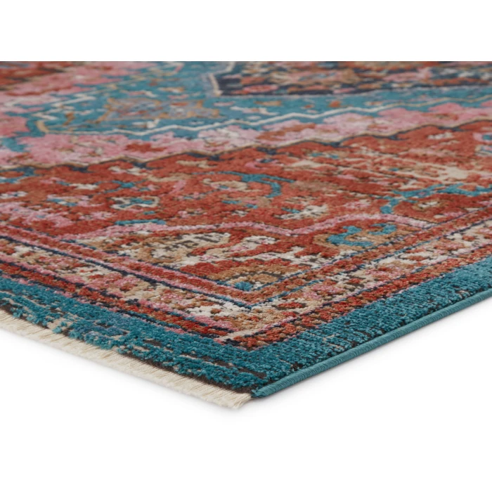 Vibe by Jaipur Living Marielle Medallion Rust/ Teal Area Rug (7'10"X11'1")
