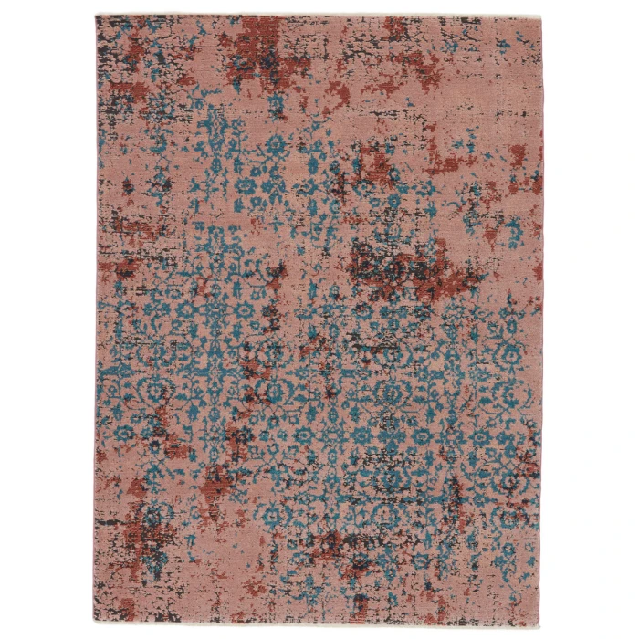 Vibe by Jaipur Living Zea Trellis Pink/ Teal Area Rug (7'10"X11'1")